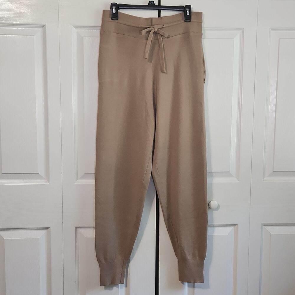 Fashion Nova Women's Brown Full Length‎ Joggers Size LG Viscose Blend Pockets
